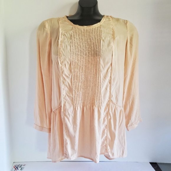 MADEWELL Etude Silk Blouse in Peach XS - Picture 4 of 11